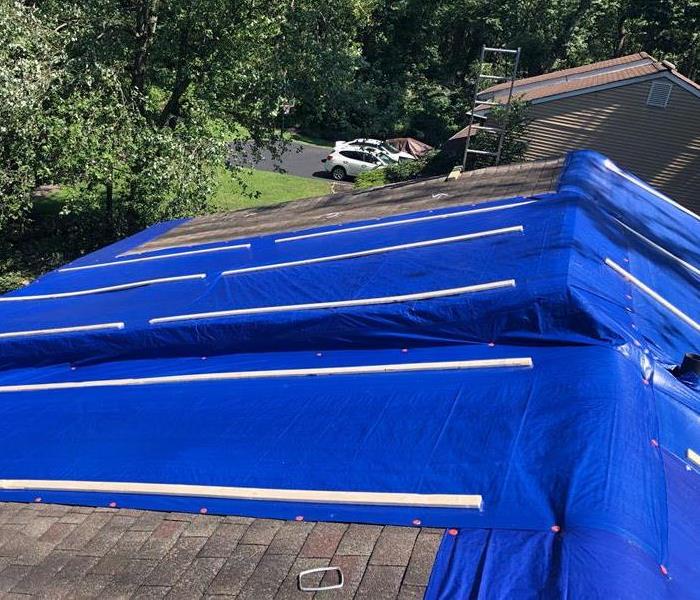 Roof After Emergency Tarp Up